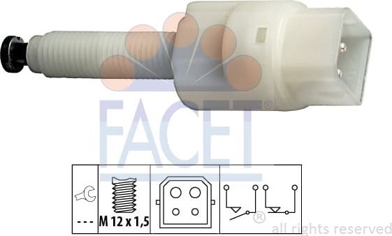 Stop Light Switch Made in Italy - OE Equivalent 7.1126