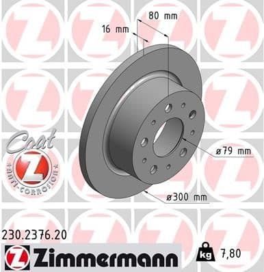 Brake Disc COAT Z 230.2376.20
