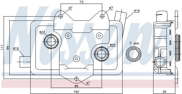 Oil Cooler, engine oil ** FIRST FIT ** 90618
