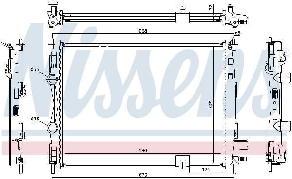 Radiator, engine cooling 67360