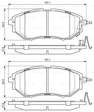 Brake Pad Set, disc brake 0986494679
