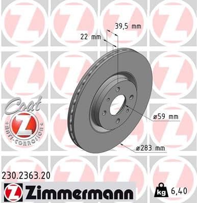 Brake Disc COAT Z 230.2363.20