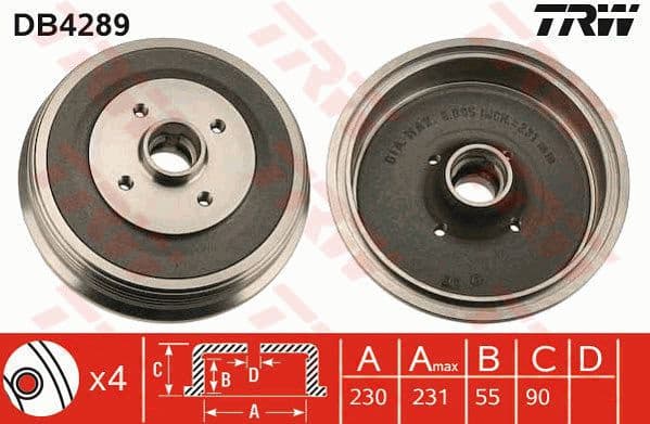 Brake Drum DB4289
