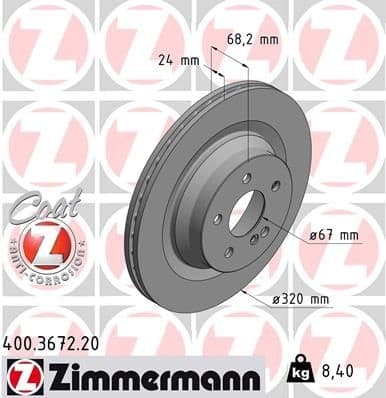 Brake Disc COAT Z 400.3672.20