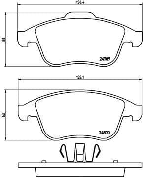 Brake Pad Set, disc brake PRIME LINE P68045
