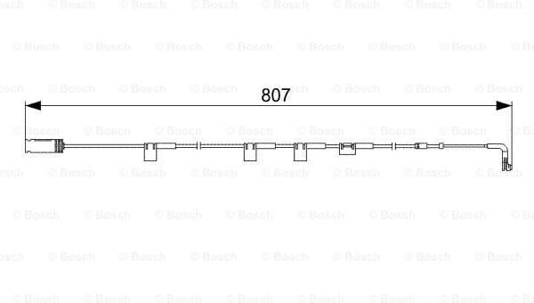 Warning Contact, brake pad wear 1987473058