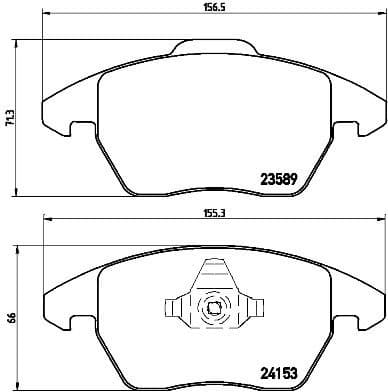 Brake pads front, Top Quality P61076