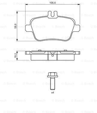 Brake Pad Set, disc brake 0986494664