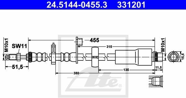 Brake Hose 24.5144-0455.3