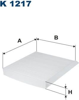 Filter, cabin air K1217