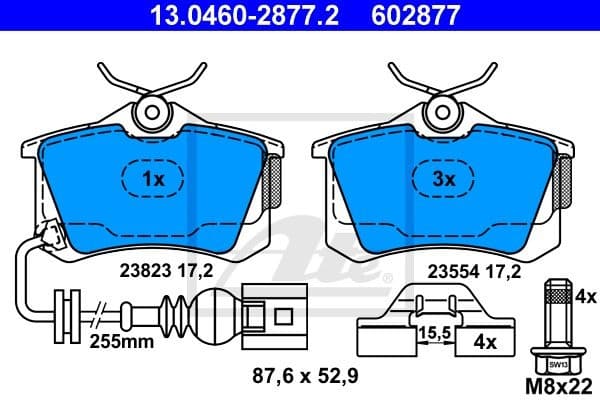 Brake Pad Set, disc brake 13.0460-2877.2 - image 2