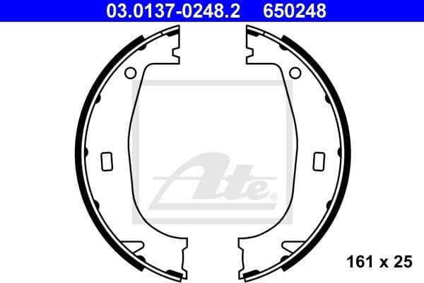 Brake Shoe Set, parking brake 03.0137-0248.2