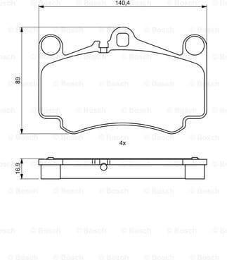 Brake Pad Set, disc brake 0986494710