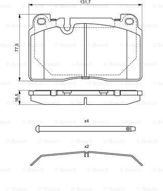 Brake Pad Set, disc brake 0986494694 - image 7