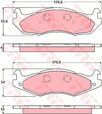 Brake Pad Set, disc brake GDB1207
