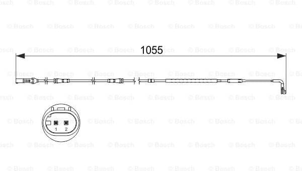 Warning Contact, brake pad wear 1987473506 - image 2