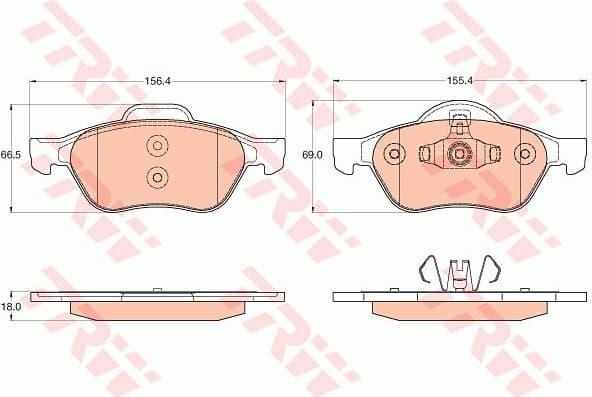 Brake Pad Set, disc brake GDB2053