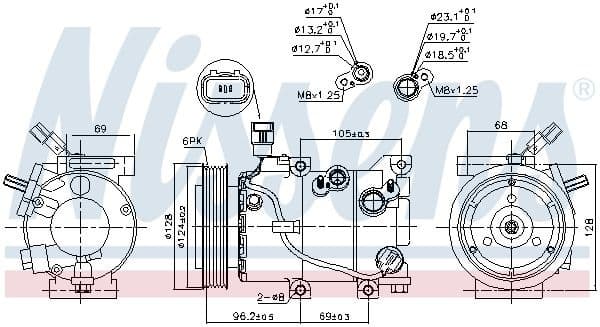 Compressor, air conditioning ** FIRST FIT ** 890235