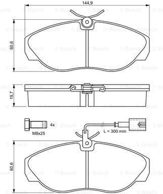 Brake Pad Set, disc brake 0986424556 - image 4