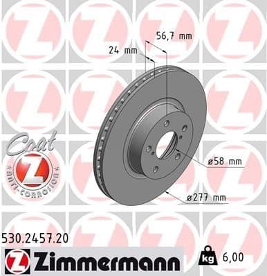 Brake Disc COAT Z 530.2457.20