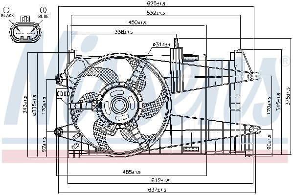 Fan, engine cooling 85163