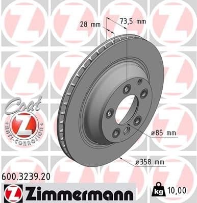 Brake Disc COAT Z 600.3239.20