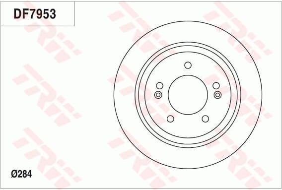 Brake discs kit rear, (2pcs), Top Quality DF7953