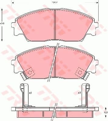 Brake Pad Set, disc brake GDB763