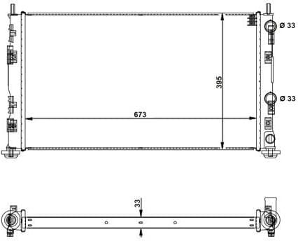 Radiator, engine cooling EASY FIT 53733