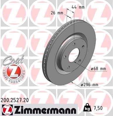 Brake Disc COAT Z 200.2527.20