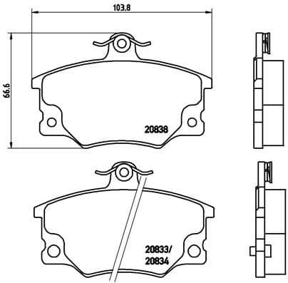 Brake Pad Set, disc brake PRIME LINE P23017