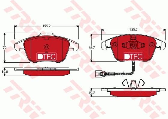 Brake Pad Set, disc brake DTEC COTEC GDB1762DTE