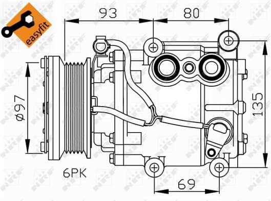Compressor, air conditioning EASY FIT 32247