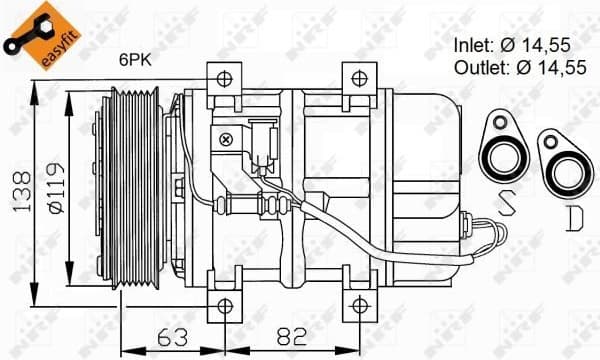 Compressor, air conditioning EASY FIT 32109