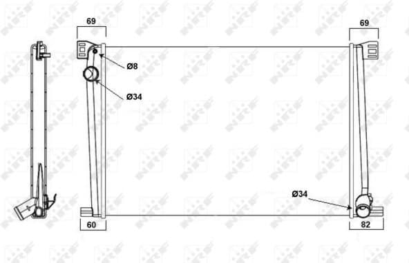 Radiator, engine cooling Economy Class 58472A