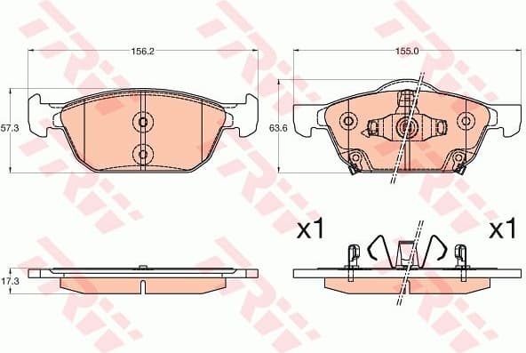 Brake Pad Set, disc brake GDB3600