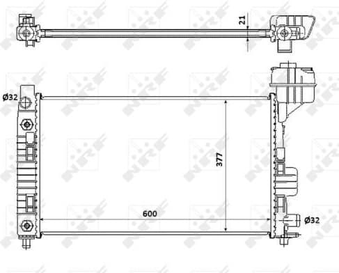 Radiator, engine cooling 54718