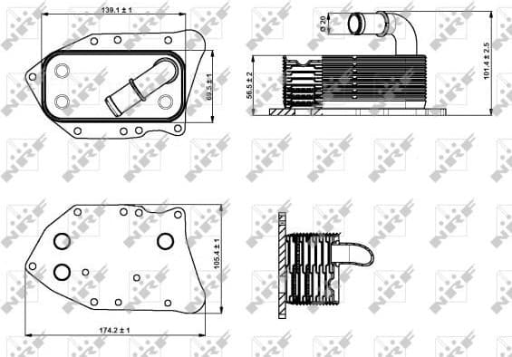 Oil Cooler, engine oil 31340