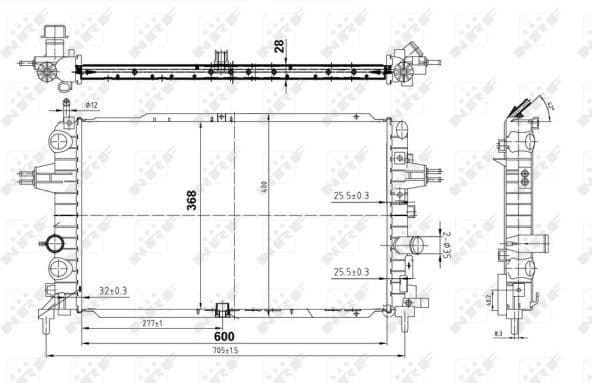 Radiator, engine cooling 50143