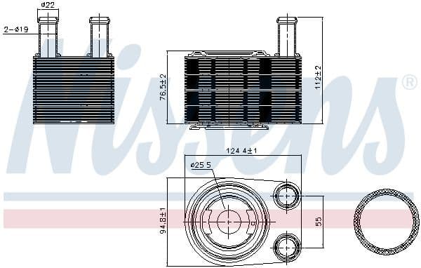 Oil Cooler, engine oil ** FIRST FIT ** 90845