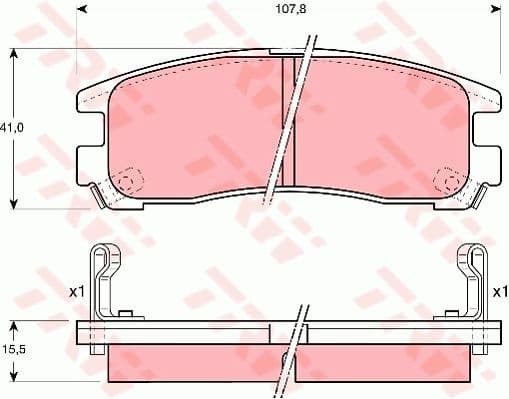 Brake Pad Set, disc brake COTEC GDB1023