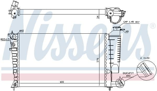 Radiator, engine cooling ** FIRST FIT ** 61318A