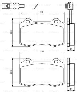 Brake Pad Set, disc brake 0986494367 - image 7