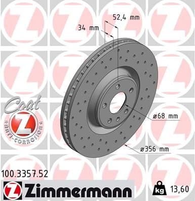 Brake Disc SPORT BRAKE DISC Z 100.3357.52