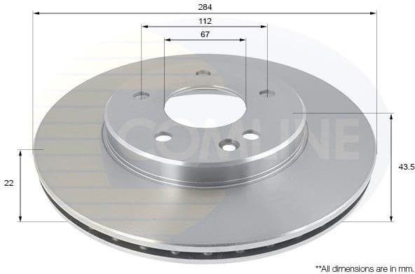 Brake disc, 1pcs FRONT ADC1602V - image 2