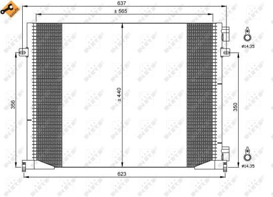Condenser, air conditioning EASY FIT 35482