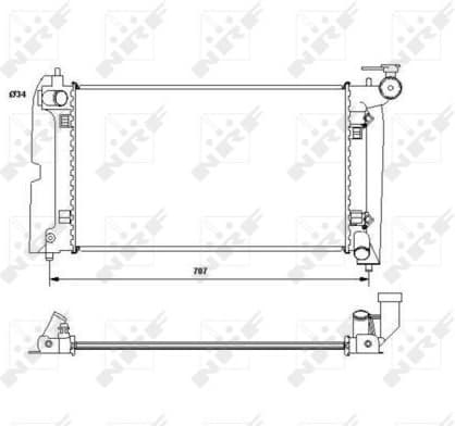 Radiator, engine cooling EASY FIT 53396