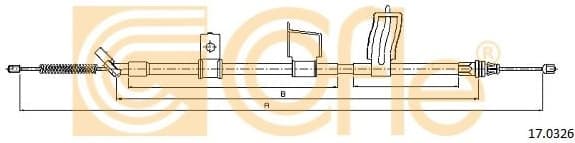 Cable Pull, parking brake 17.0326