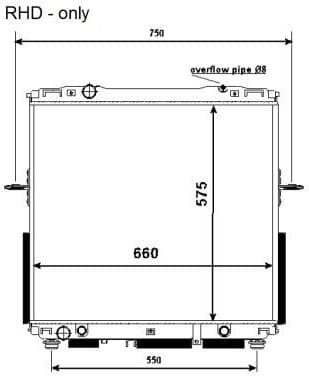 Radiator, engine cooling 53368