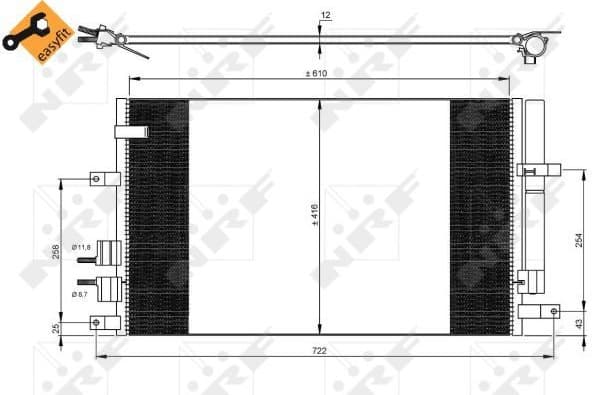 Condenser, air conditioning EASY FIT 35911